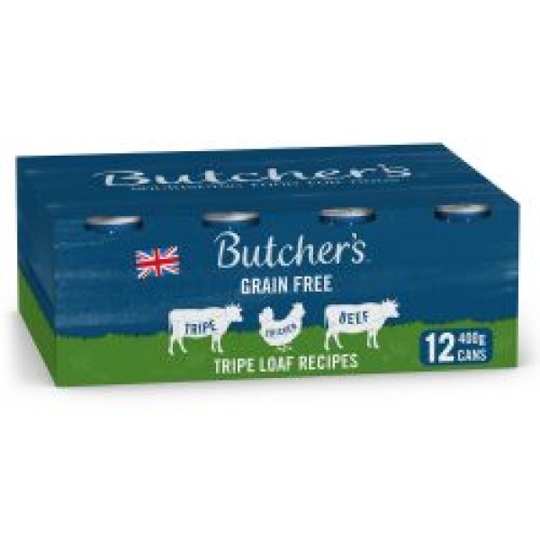  Butchers chicken and tripe tins x 12